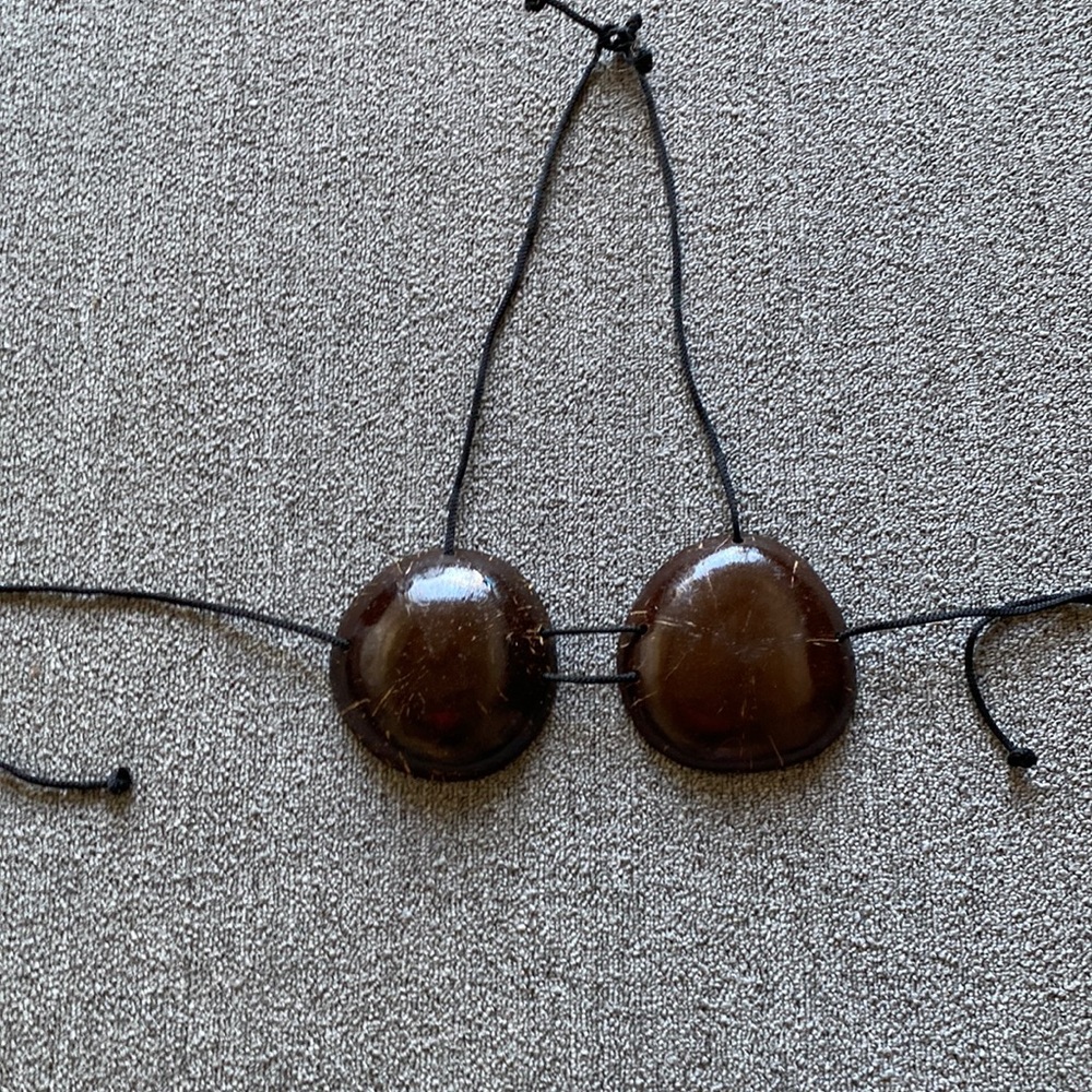 Wood coconut bra